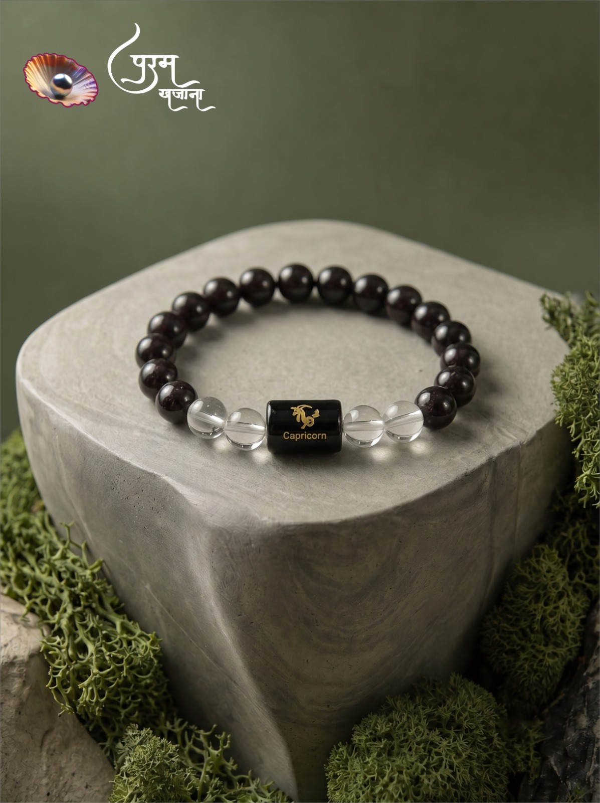 42. Scorpio Zodiac Black Obsidian & mMilky Quartz